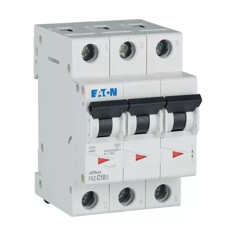 Eaton FAZ-C10/3 automatinis grandinės pertraukiklis C tipo 10 A 3 polių 278869