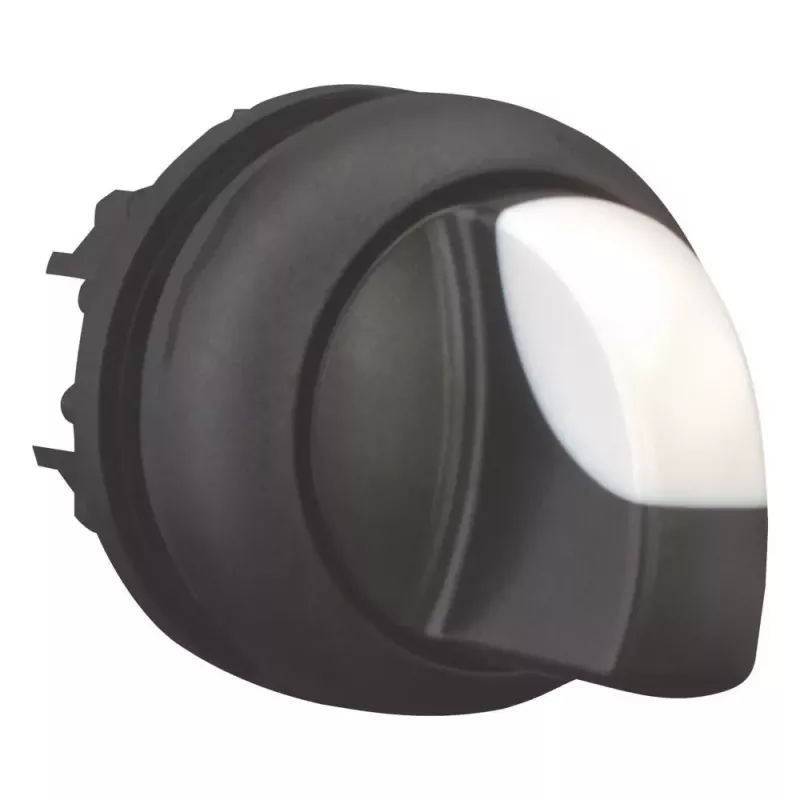 Eaton M22S-WRK4 perjungiklio pavara, juoda, 3 padėčių, fiksuojama, plastikinis priekinis žiedas 279432