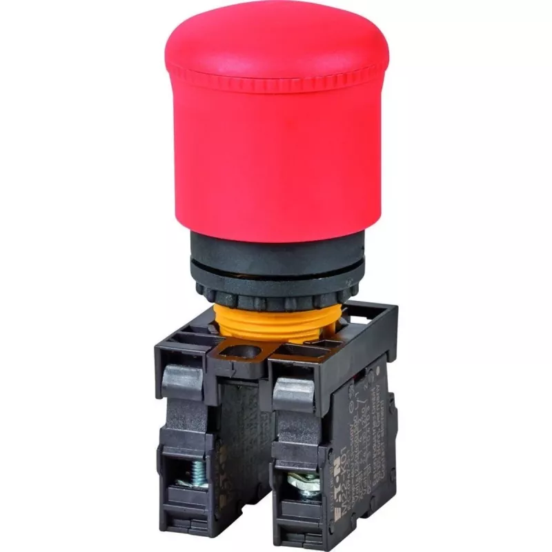 Eaton M22-PV/K11 mygtukas, 1 NO + 1 NC, plokščiasis valdymo elementas, juodas, 22,5 mm montavimo diametras, varžtiniai gnybtai 216516-RD