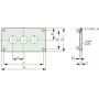 Eaton M22-E4 montavimo plokštė 4 valdymo įtaisams, antracito spalvos 216545