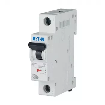 EATON FAZ-B2/1 miniatiūrinis automatinis jungiklis, 1-polio, B tipo, 2 A, 6 kA, 230/400 V AC, DIN bėgio montavimas, termomagnetinis 278523