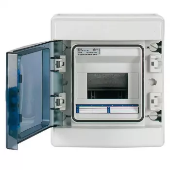 Eaton 174222 IKA-1/6-ST paviršinio montavimo mažasis skirstomasis skydas, 1 eilė, 6 moduliniai vienetai, baltas