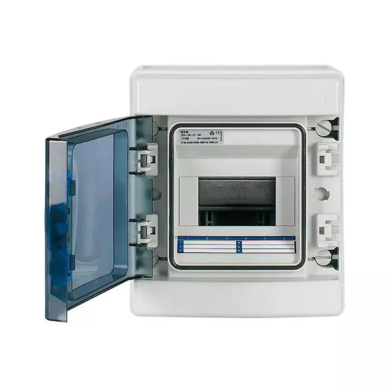 Eaton 174222 IKA-1/6-ST paviršinio montavimo mažasis skirstomasis skydas, 1 eilė, 6 moduliniai vienetai, baltas