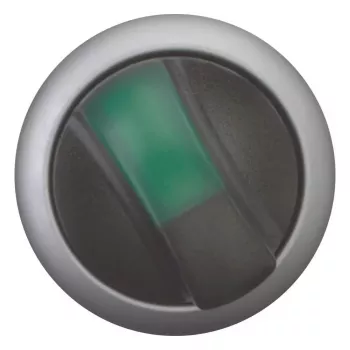 Eaton M22 sukamasis jungiklis, 3 padėčių, fiksuojamas, juoda rankenėlė su sidabriniu apvadu 284395