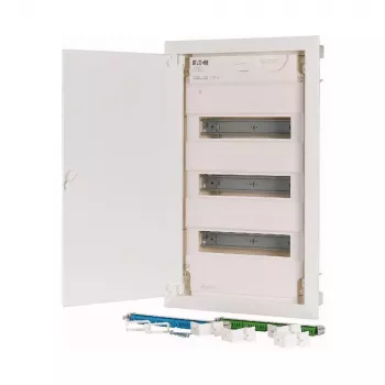 Eaton KLV-36UPP-F įleidžiamas skirstomasis skydas, 36 modulių vienetai, 3 eilės, permatomos tamsintos durelės, baltas 178802