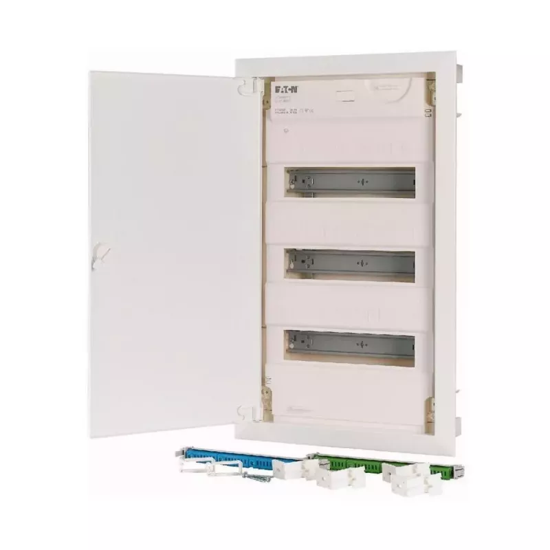 Eaton KLV-36UPP-F įleidžiamas skirstomasis skydas, 36 modulių vienetai, 3 eilės, permatomos tamsintos durelės, baltas 178802