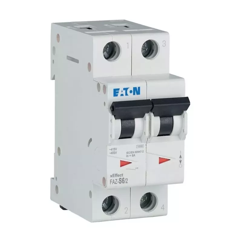 Eaton FAZ-S6/2 S charakteristikos automatinis jungiklis 6A 2 polių 6kA 278809