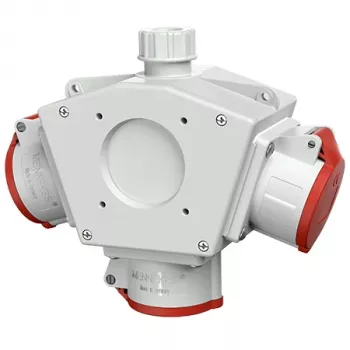 MENNEKES Standard Delta Box 92917 nešiojamas elektros paskirstymo blokas su RCD, 32A CEE įvadu, 4 Schuko ir 3 CEE išvadais