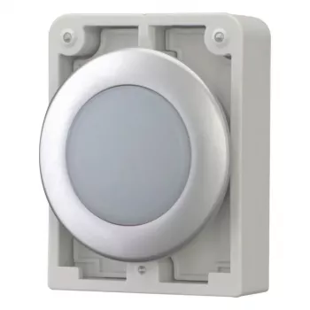 Eaton RMQ-Titan plokščia apvali indikacinės lemputės galvutė, balto lęšio, chromuotas apvadas, M30C-FL-W 183287
