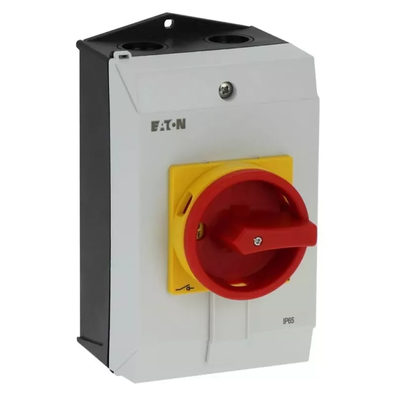 Eaton P1-40/I2H/SVB pagrindinis jungiklis su avarinio sustabdymo funkcija, užrakinamas, 40 A, 690 V, 3 polių, priekinio montavimo, IP65 199922