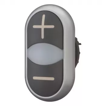 Eaton M22-DDL-S-X4/X5 dvigubas mygtukinis pavaros elementas, juodas/titano, IP66 218145