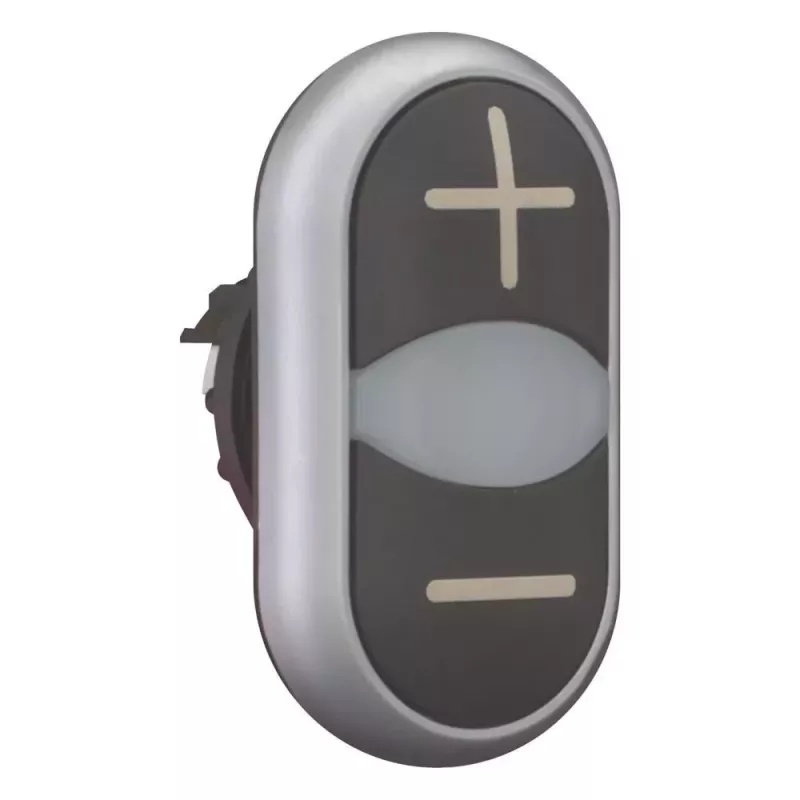 Eaton M22-DDL-S-X4/X5 dvigubas mygtukinis pavaros elementas, juodas/titano, IP66 218145