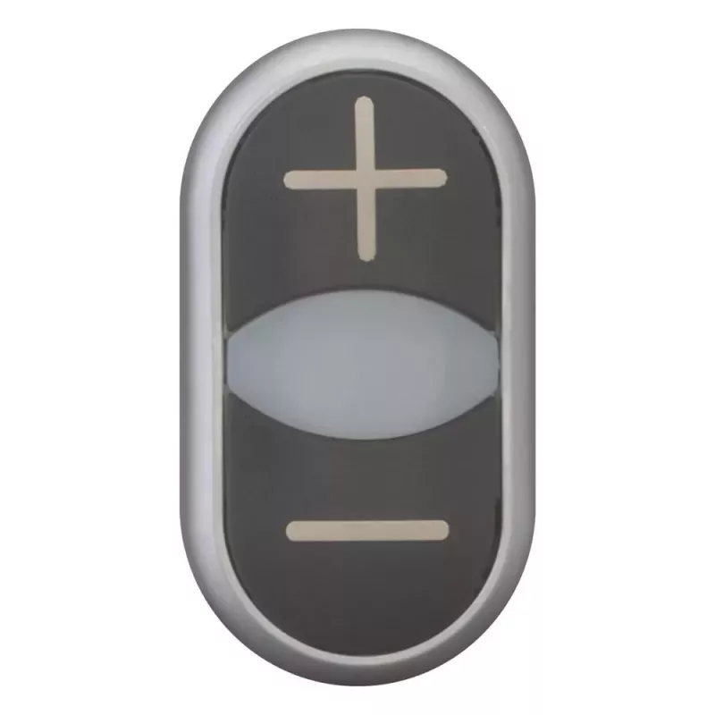 Eaton M22-DDL-S-X4/X5 dvigubas mygtukinis pavaros elementas, juodas/titano, IP66 218145