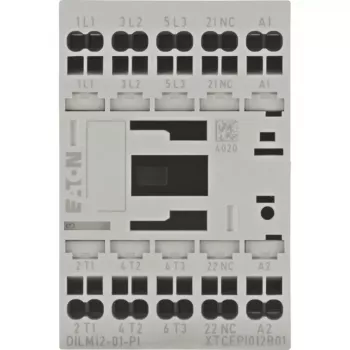 EATON DILM12-01 24 V DC kontaktorius, 3 polių, 12 A, 1 NO pagalbinis kontaktas 199248