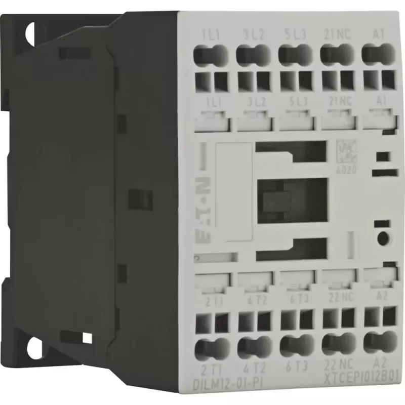 EATON DILM12-01 24 V DC kontaktorius, 3 polių, 12 A, 1 NO pagalbinis kontaktas 199248