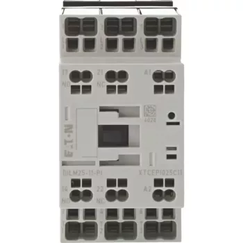 Eaton DILM25-11(RDC24)-PI kontaktoriussu 3 N/O pagrindiniais kontaktais, 24 V DC rite, 25 A, 11 kW 199288