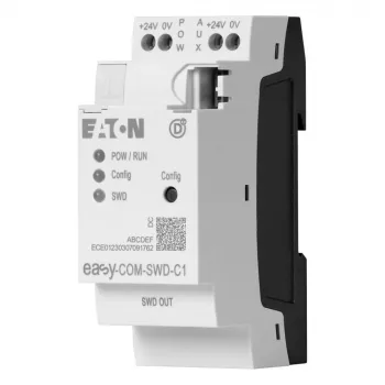 EATON EASY-COM-SWD-C1 komunikacijos modulis easyE4 loginiams relayams, Ethernet, Modbus TCP, OPC UA, 1x RJ45, 24V DC 199452