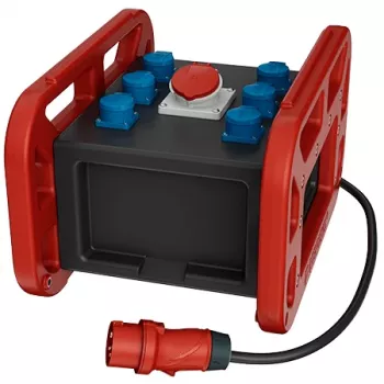 MENNEKES EverBOX GRIP nešiojama elektros paskirstymo dėžė 32A 5 polių 400V su RCD ir automatiniais jungikliais, 2 m kabelis 9502985RT