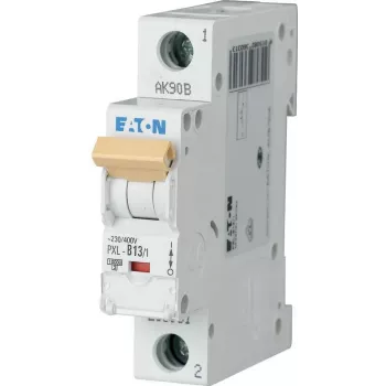 Eaton PXL-C13/1 miniatiūrinis automatinis jungiklis (MCB), 1 polius, 13 A, C charakteristika, 6 kA, DIN bėgelis 236057
