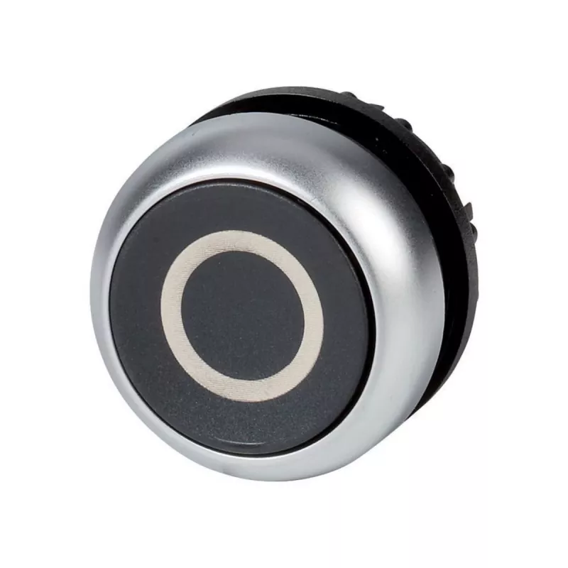Eaton M22-D-S-X0 mygtuko pavara, juoda, plokščia, momentinė, metalinis priekinis žiedas, 22,5 mm 216609