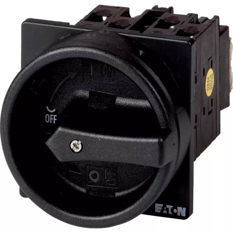 Eaton T0-1-102/EA/SVB-SW fiksuojamas kumštelinis jungiklis 20 A 1-polis 90° juodas