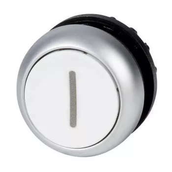 Eaton M22-DR-W-X1 plokščias baltas fiksacinis mygtuko aktuatorius, 22,5 mm, IP67/IP69K