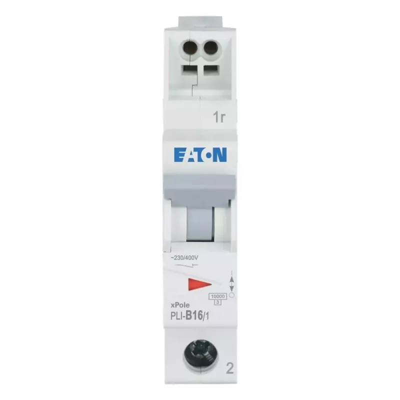 Eaton PLI-B16/1 automatinis jungiklis (MCB) B tipo 16A 1 poliaus 4.5kA DIN bėgiui 101251