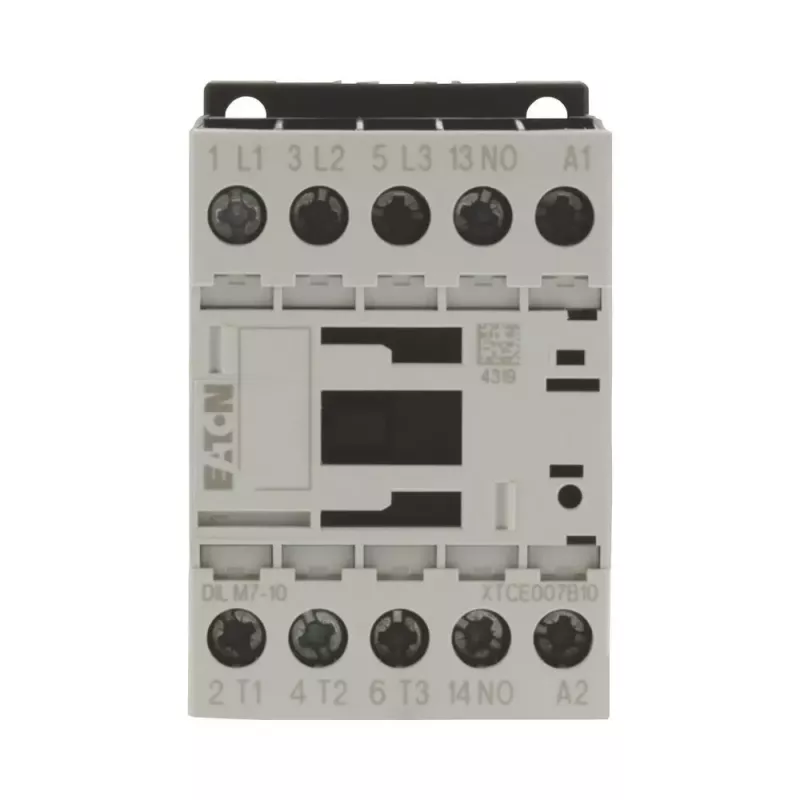 Eaton DILM7-10 3 polių kontaktorius, 230V 50Hz / 240V 60Hz ritė, 1NO pagalbinis kontaktas, 3kW AC-3 400V 276550