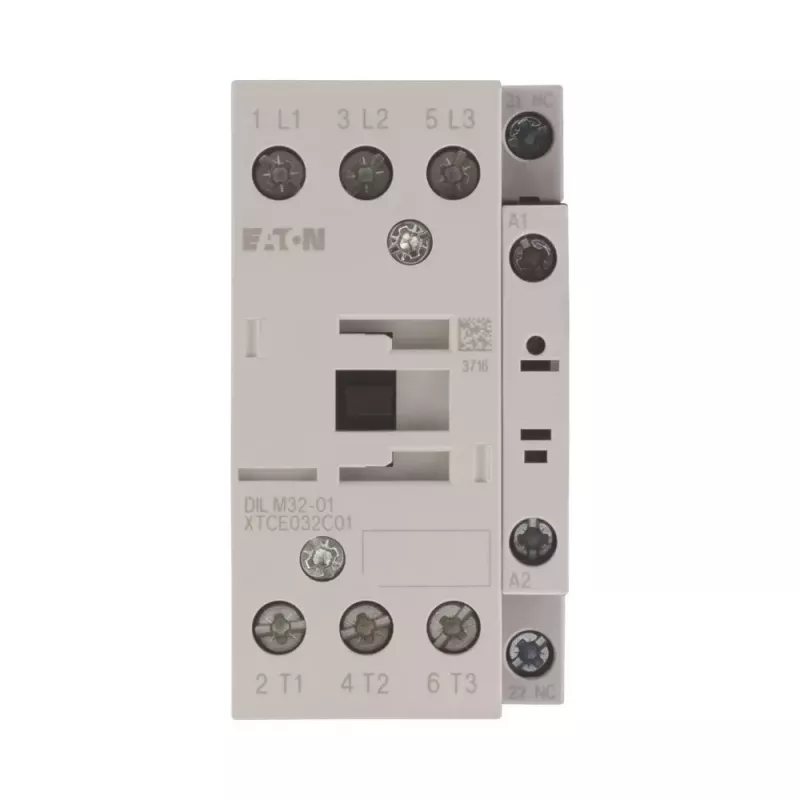 Eaton DILM32-01(RDC24) galios kontaktorius, 3 polių, 32 A, 24-27 V DC ritė, 1 NC pagalbinis 277306