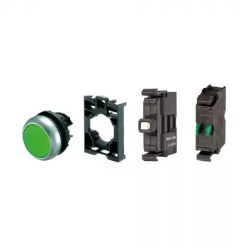 Eaton M22-DL-G-K10LED-BVP apšviestas mygtukas, žalias, 1 NO, 24 V AC/DC LED, plastikinis priekinis žiedas 110930