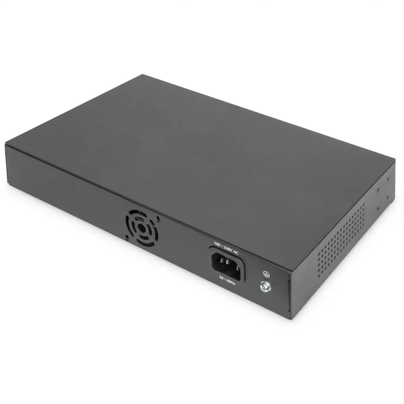 DIGITUS DN-80113-1 24 prievadų Gigabit komutatorius, 19 colių montavimui į stovą, 48 Gbps, nevaldomas