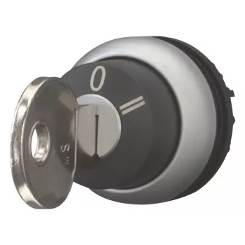 Eaton M22-WRS3-MS2 raktinis perjungiklis su 3 padėtimis, fiksuojamomis, juodas valdymo elementas, titano spalvos apvadas, 22,5 mm 111773