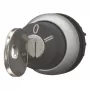 Eaton M22-WRS3-MS2 raktinis perjungiklis su 3 padėtimis, fiksuojamomis, juodas valdymo elementas, titano spalvos apvadas, 22,5 mm 111773