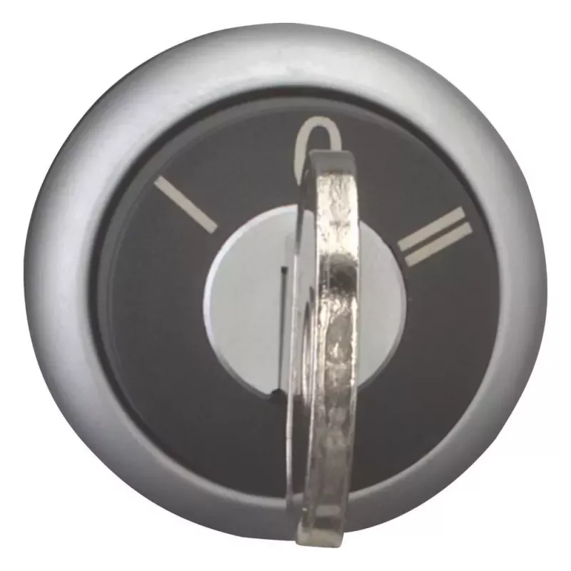 Eaton M22-WRS3-MS2 raktinis perjungiklis su 3 padėtimis, fiksuojamomis, juodas valdymo elementas, titano spalvos apvadas, 22,5 mm 111773
