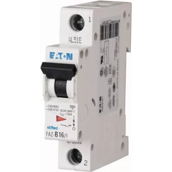 Eaton FAZ-B10/1 modulinis automatinis jungiklis, 1 polių, 10 A, B tipo, 6 kA, 230/400 V AC 278531