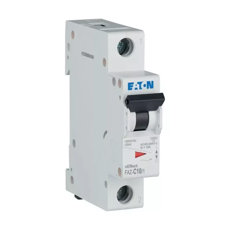 Eaton FAZ-C10/1 miniatiūrinis automatinis jungiklis, 1 polius, C charakteristika, 10 A, 240/415 V AC 278557