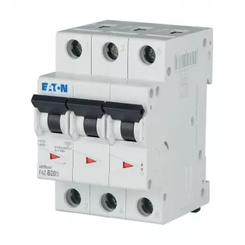 Eaton FAZ-B20/3 3 polių automatinis jungiklis, B tipo, 20A, 230/400V, 278848