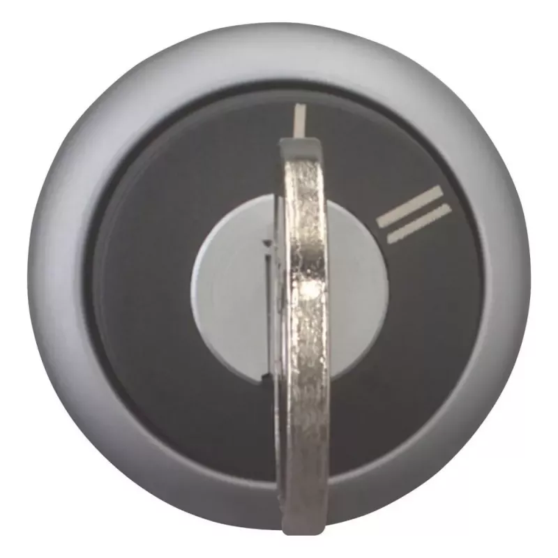 Eaton M22-WRS-X95 raktinis pasukimo jungiklio aktorius, 3 padėčių, fiksuojamas, juodas plastikinis priekinis žiedas, X95 raktas 228026