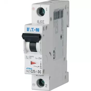 Eaton FAZ-C6/1-DC miniatiūrinis automatinis jungiklis 1-polio 6A C tipo 110V DC 279125