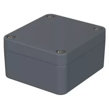 BOPLA universalių korpusas PK 101 iš poliamido, sidabriškai pilkos spalvos (RAL 7001), 58 x 64 x 34 mm