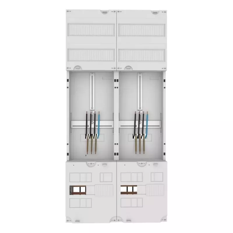 Eaton ZSD-Z27A1332 skaitiklio laukas su skirstomuoju skydu, 1 skaitiklio vieta, 1 skirstymo laukas, 63 A, 5 polių šynos, 7 eilės, 12 TE eilėje, iš anksto sujungta 260411