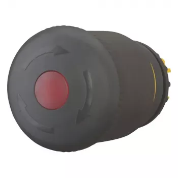 EATON M22S-PVLT apšviestas avarinio sustabdymo mygtuko aktuaratorius, atleidžiamas pasukant, juoda grybo formos galvutė, 38 mm, IP66/IP67/IP69K 271540