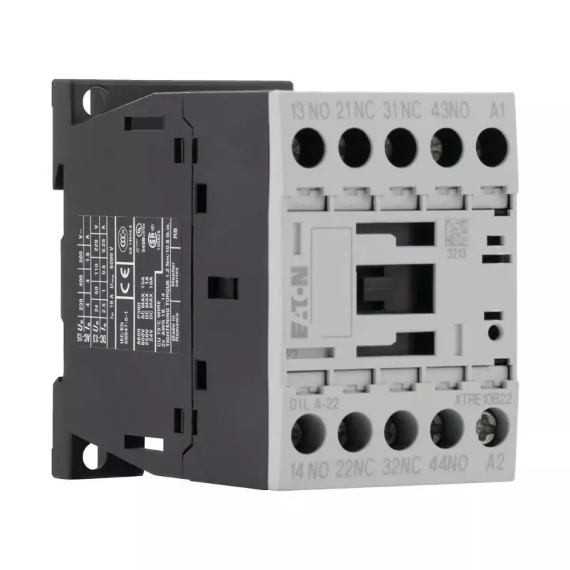 EATON DILA-22 kontaktorinė relė, 4 polių, 2NO+2NC, 230V AC 50Hz / 240V AC 60Hz ritė, pozityviai valdomi kontaktai 276399