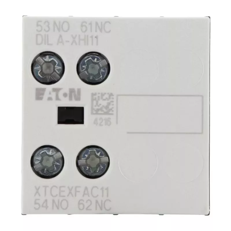 Eaton DILA-XHI11 pagalbinis kontaktų blokas - 1NO+1NC, varžtiniai gnybtai, priekinis montavimas, 690V 276421