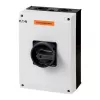 Eaton P3-100/I5/SVB-SW/HI11 3 polių pagrindinis jungiklis 100 A, paviršinio montavimo, IP65, raudona/geltona rotacinė rankena, užrakinamas, 1NO+1NC 207375