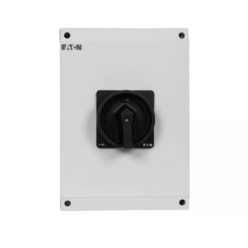 Eaton P3-100/I5/SVB-SW/HI11 3 polių pagrindinis jungiklis 100 A, paviršinio montavimo, IP65, raudona/geltona rotacinė rankena, užrakinamas, 1NO+1NC 207375