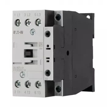 Eaton DILM25-01 galios kontaktorius, 3 polių, 25 A AC-3, 11 kW, 230 V AC 50 Hz / 240 V AC 60 Hz ritė, 1 NC pagalbinis kontaktas 277164