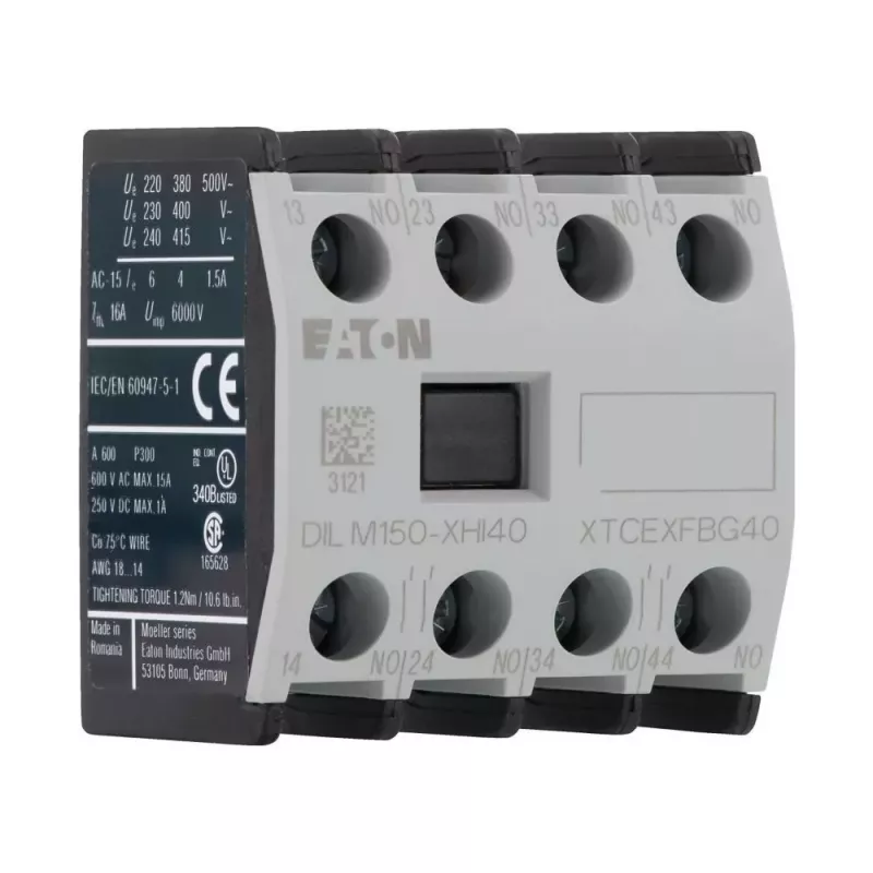 Eaton DILM150-XHI40 pagalbinis kontaktas 4NO, priekinis montavimas DILM kontaktoriams 277948
