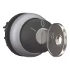 Eaton M22-WRS3 raktinis selektoriaus perjungiklio pavara, 3 padėčių fiksuojamoji, plastikinis juodas priekinis žiedas, 22,5 mm 216900