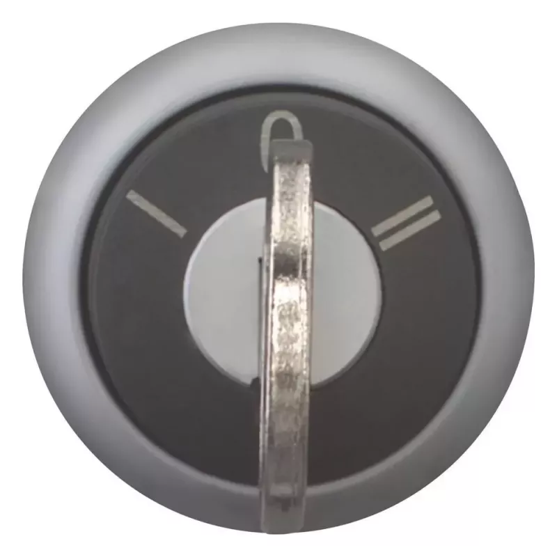 Eaton M22-WRS3 raktinis selektoriaus perjungiklio pavara, 3 padėčių fiksuojamoji, plastikinis juodas priekinis žiedas, 22,5 mm 216900